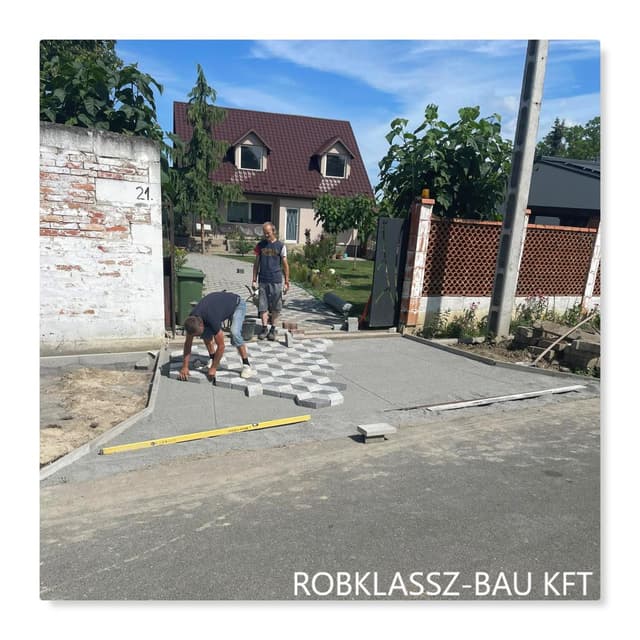 Kocsi Beálló Aszfaltozás, Térkövezés